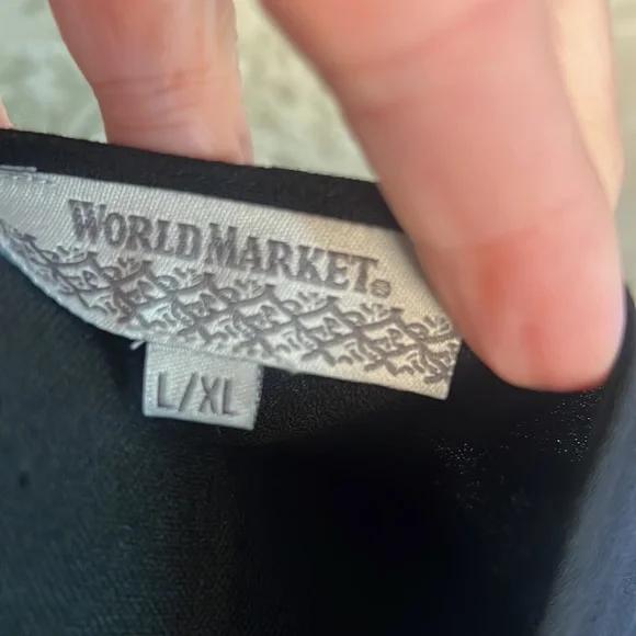 Cost Plus World Market | Dress gold embroidered and black Viscose L/XL - Picture 4 of 9